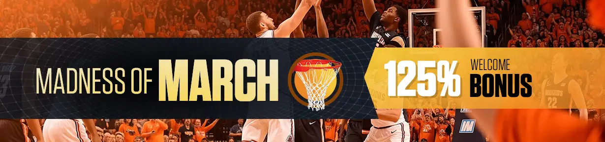 Madness of March Betting News 125% Welcome Bonus