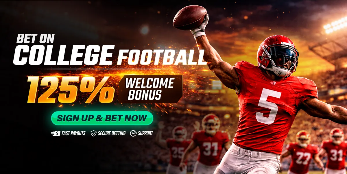 NCAAF College Football Betting News 125% Welcome Bonus