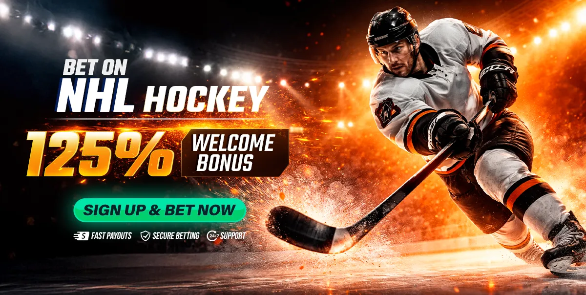 NHL Hockey Betting News 125% Welcome Bonus