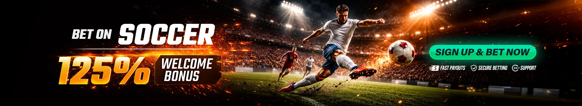 Soccer Betting News 125% Welcome Bonus