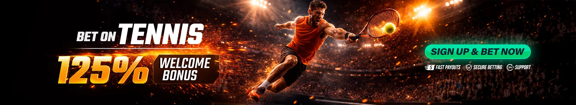 Tennis Betting News 125% Welcome Bonus