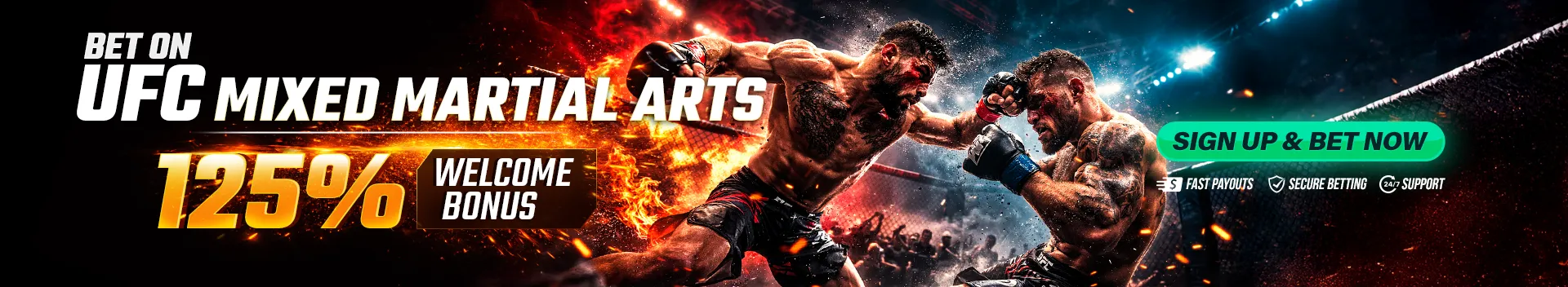 UFC Betting News 125% Welcome Bonus