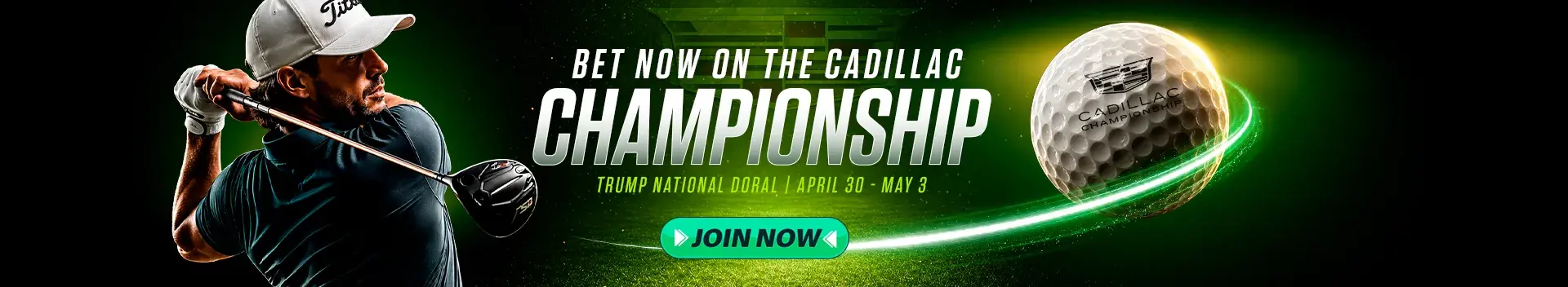 Bet on Championship Golf 125% Bonus