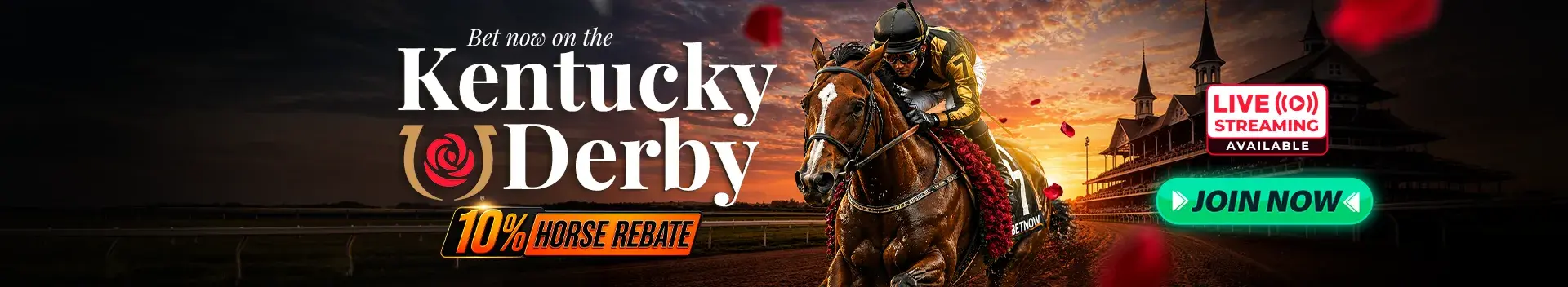 Bet on Racebook Kentucky Derby 10% Rebate Bonus