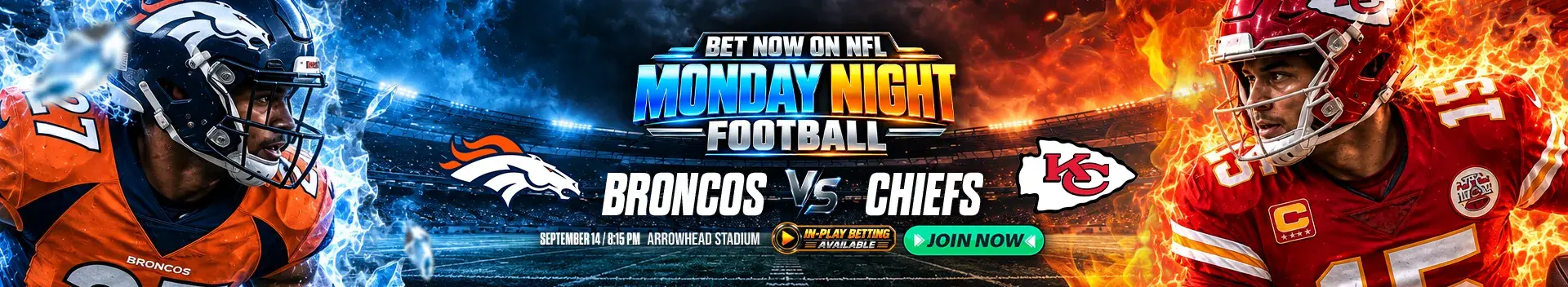 Bet now on NFL monday Night