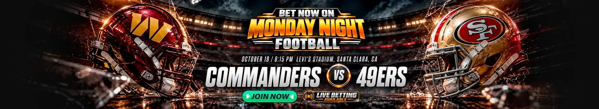 Bet now on NFL Monday Night