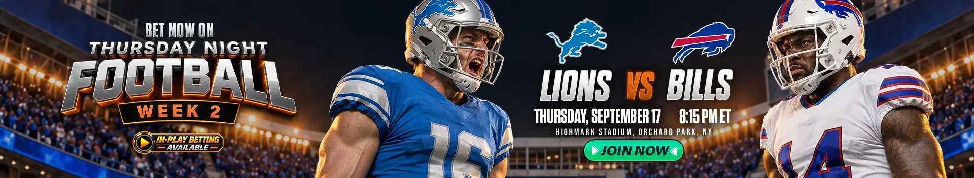 Bet now on NFL Thursday Night