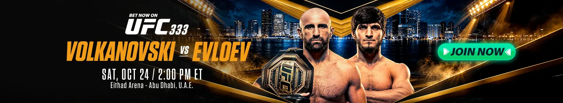 Bet now on UFC 333 2026