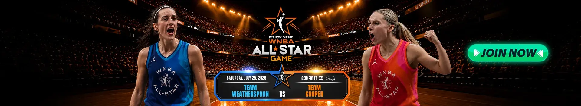 Bet Now WNBA All Star 2026 125% Bonus